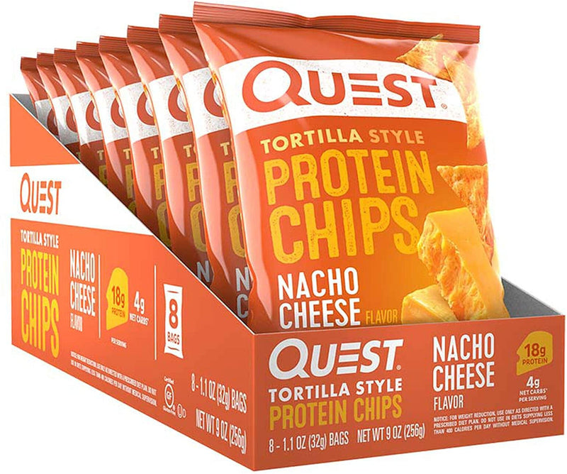 QUEST TORTILLA STYLE PROTEIN CHIPS - NACHO CHEESE - San Mateo Sports Nutrition