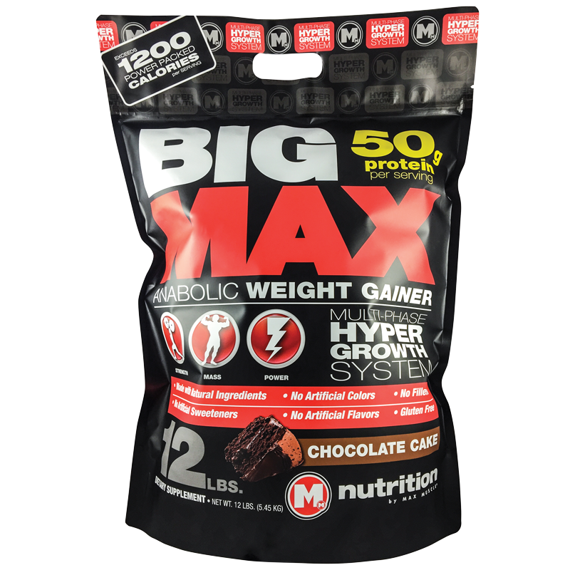 MAX MUSCLE NUTRITION BIG MAX ANABOLIC WEIGHT GAINER PROTEIN POWDER - San Mateo Sports Nutrition